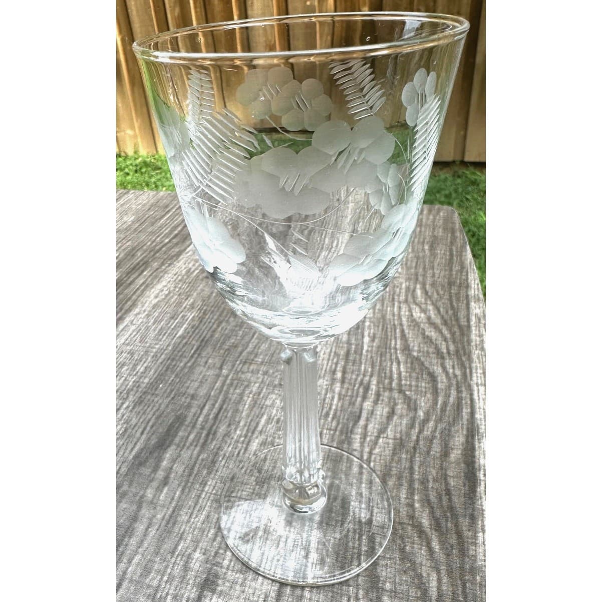 Libbey Crystal Garland Retired Blown Glass Vintage Water Goblets-Set of 5 - Thumbnail 2