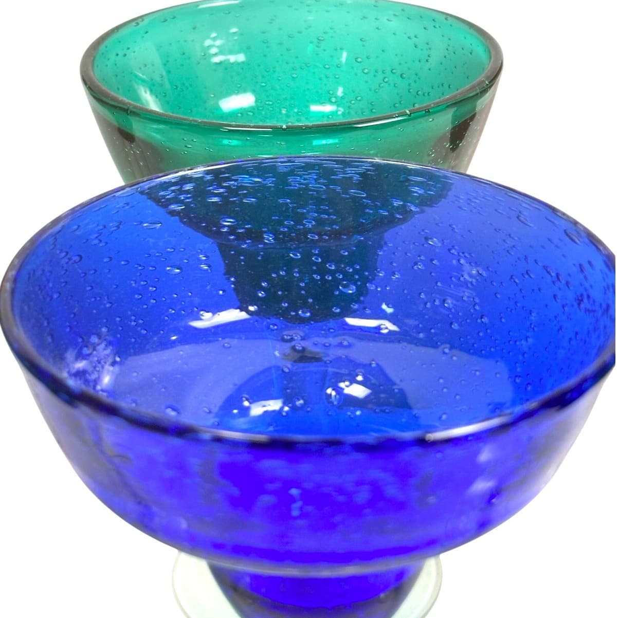 Vibrant Colorful Heavy Bubble Glass Margarita Glasses-Set of 6-Fun and Festive! - Thumbnail 4