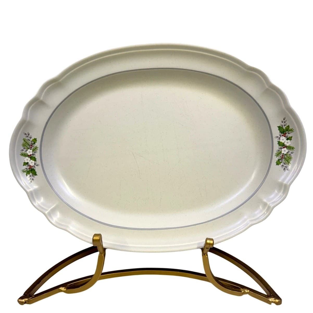 Pfaltzgraff Retired 1984-1993 'Christmas Heirloom' 14.5" Oval Serving Platter