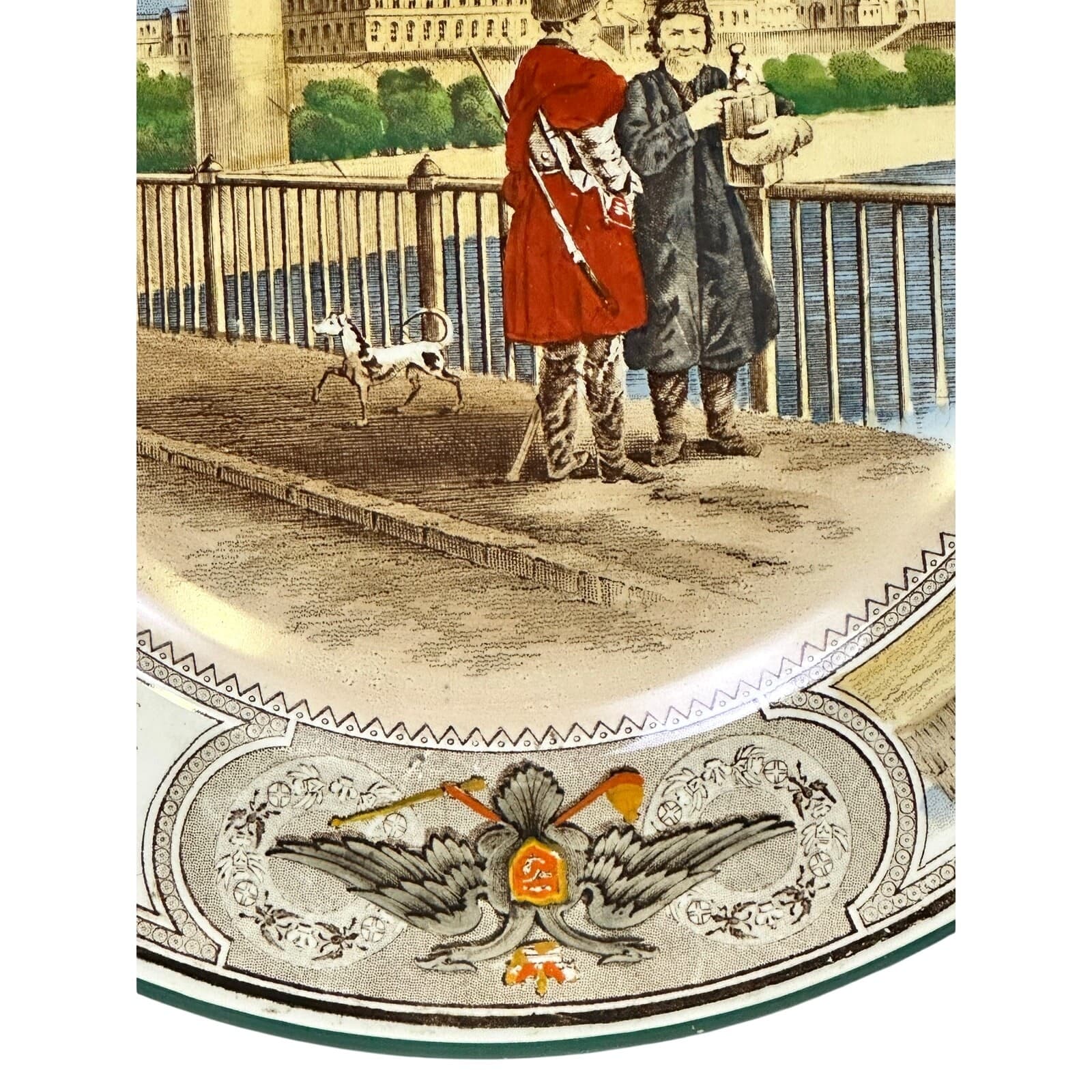 Antique c. 1902-1905 Wedgwood Imperial Russian Moscow Kremlin Cabinet Plate - Thumbnail 6