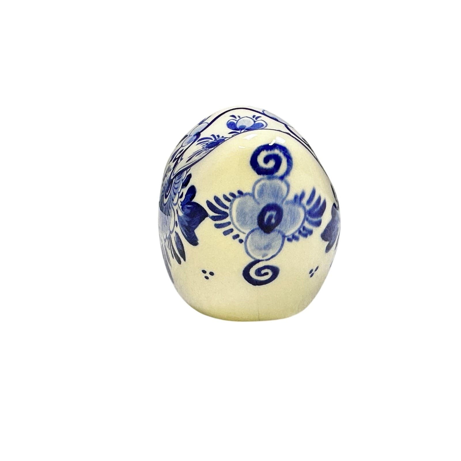 Delft Holland Handpainted Blue White Floral Dutch Vintage Ceramic Clog - Thumbnail 2