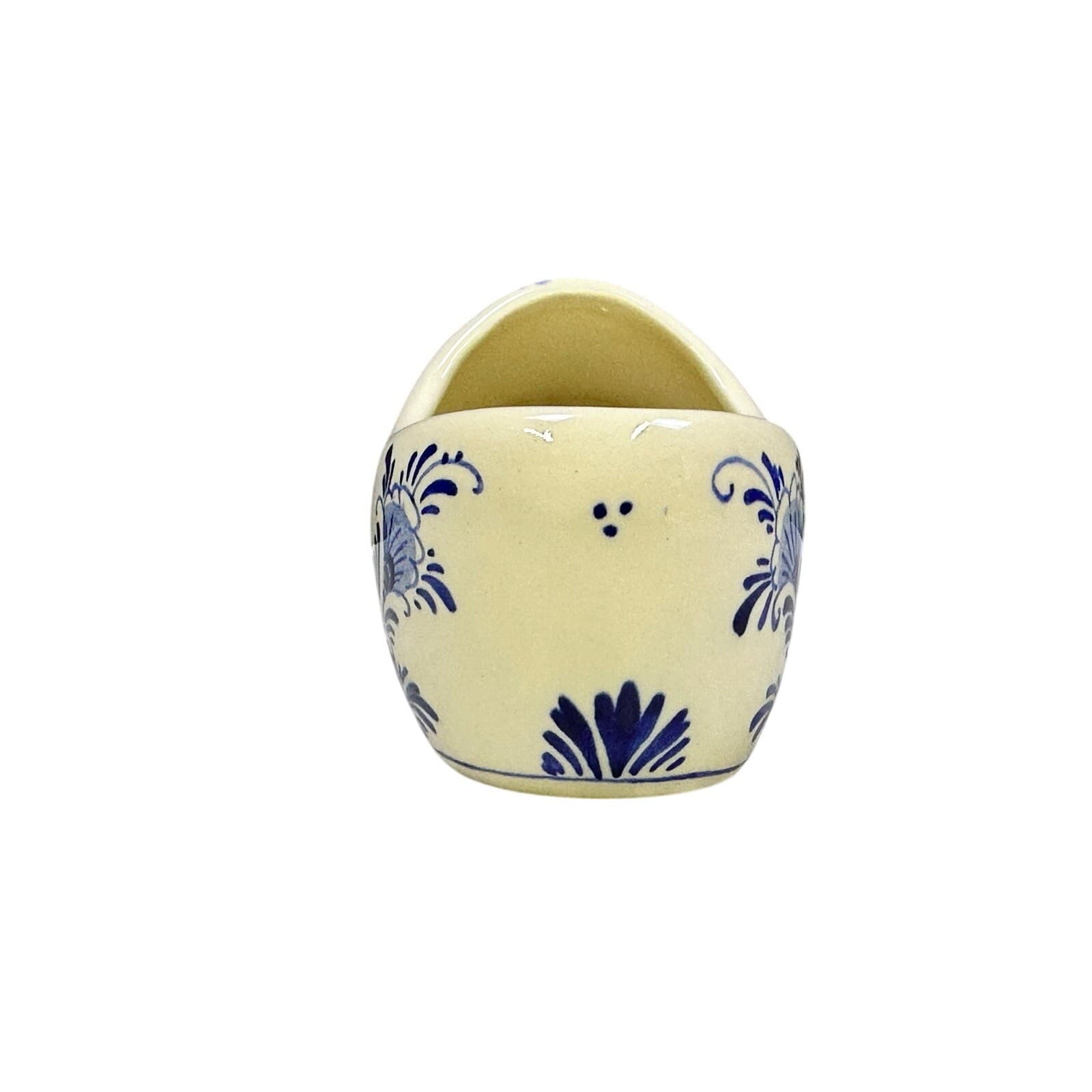 Delft Holland Handpainted Blue White Floral Dutch Vintage Ceramic Clog - Thumbnail 4