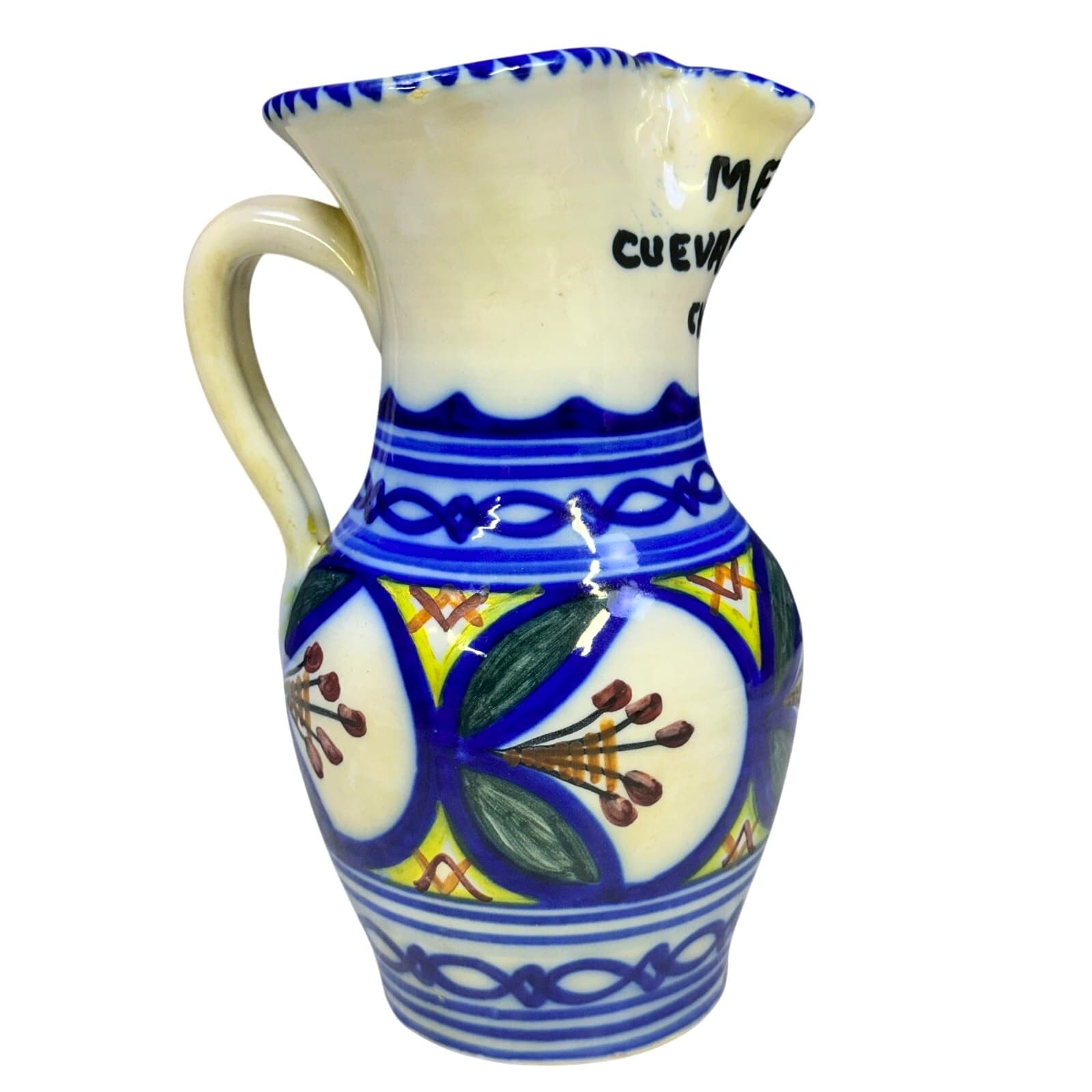 Chinchon Madrid Spain Handcrafted Vintage Pottery Sangria Pitcher/Jug - Thumbnail 3