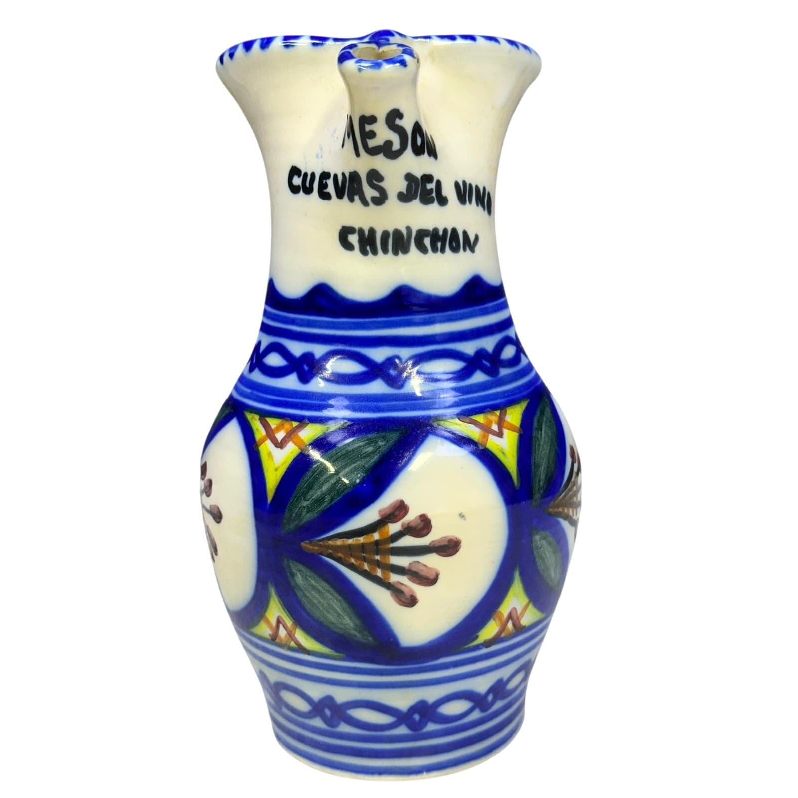 Chinchon Madrid Spain Handcrafted Vintage Pottery Sangria Pitcher/Jug - Thumbnail 2