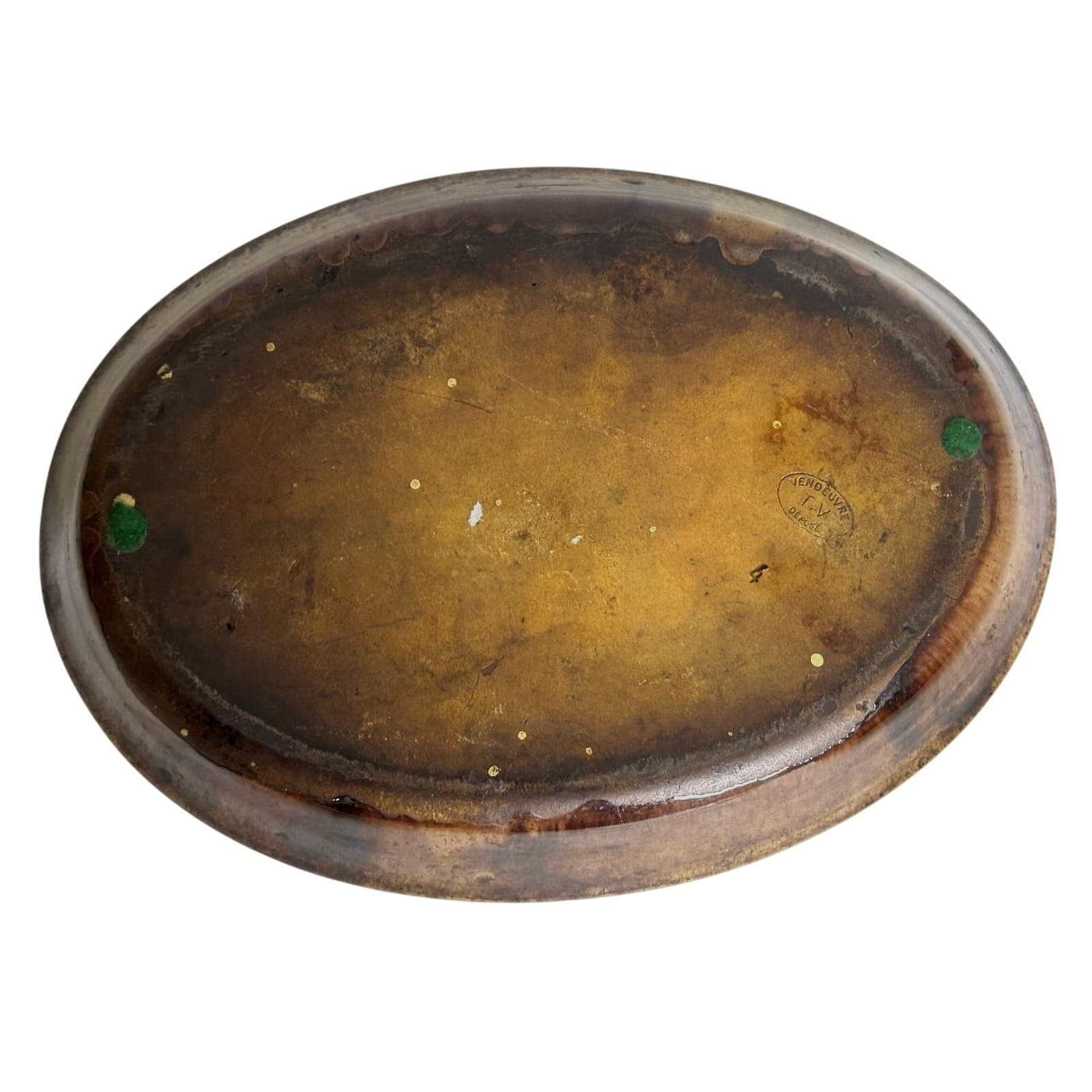 Antique Cookware Display French Terrine & Lid & Vendeuvre TV AuGratin Dish - Thumbnail 8