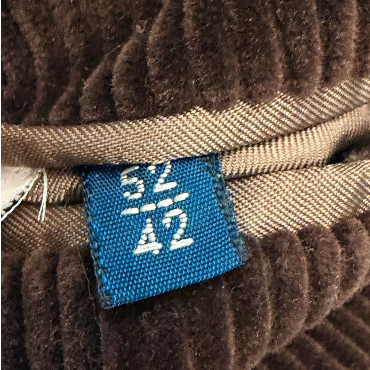 Vintage Massimo Dutti Brown Corduroy Car Coat Topcoat Mens 42 EU52 Cotton Jacket - Thumbnail 6