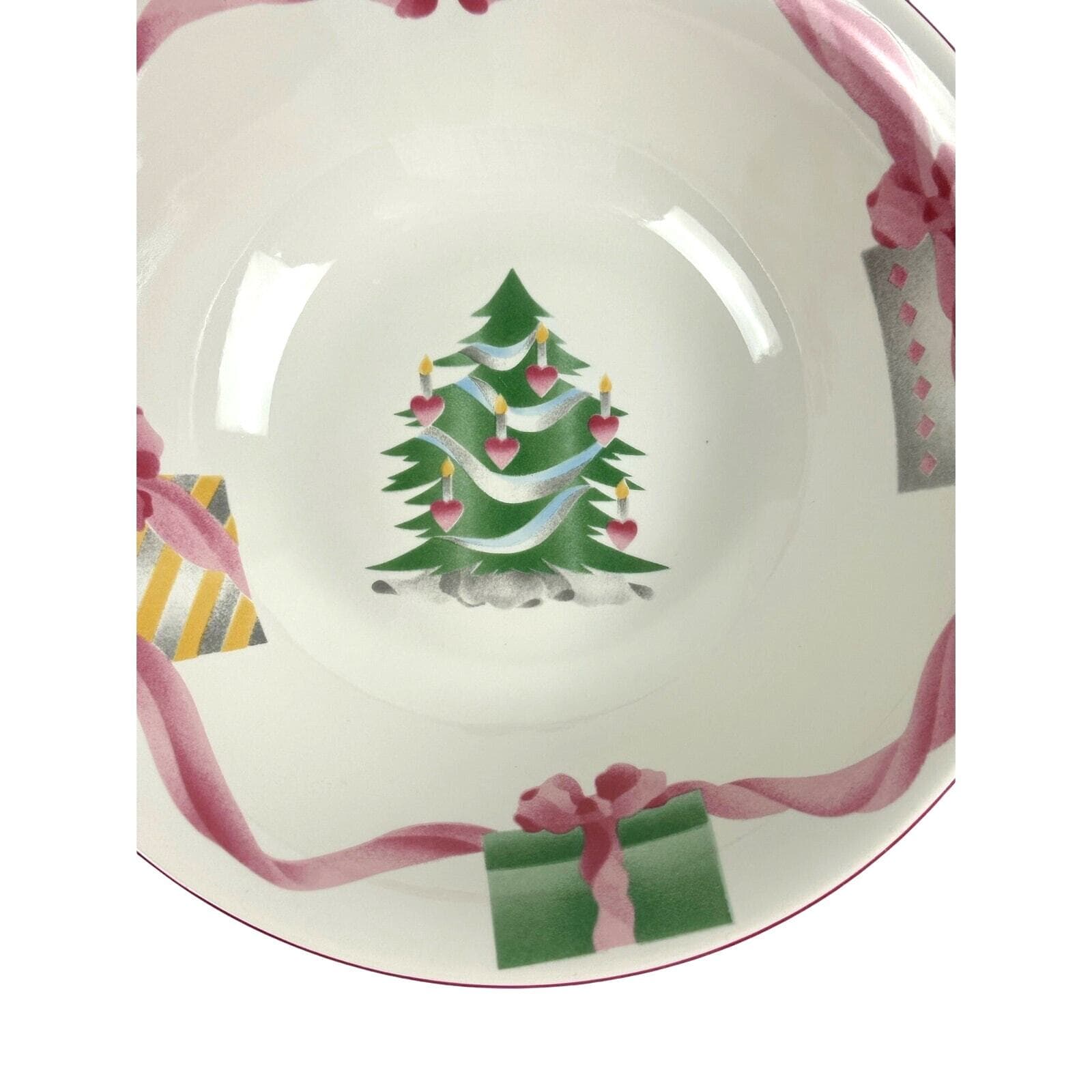 Sango Home for Christmas 1992 Indonesia Black Mark #4829 Serving Bowl-9.25" - Thumbnail 7