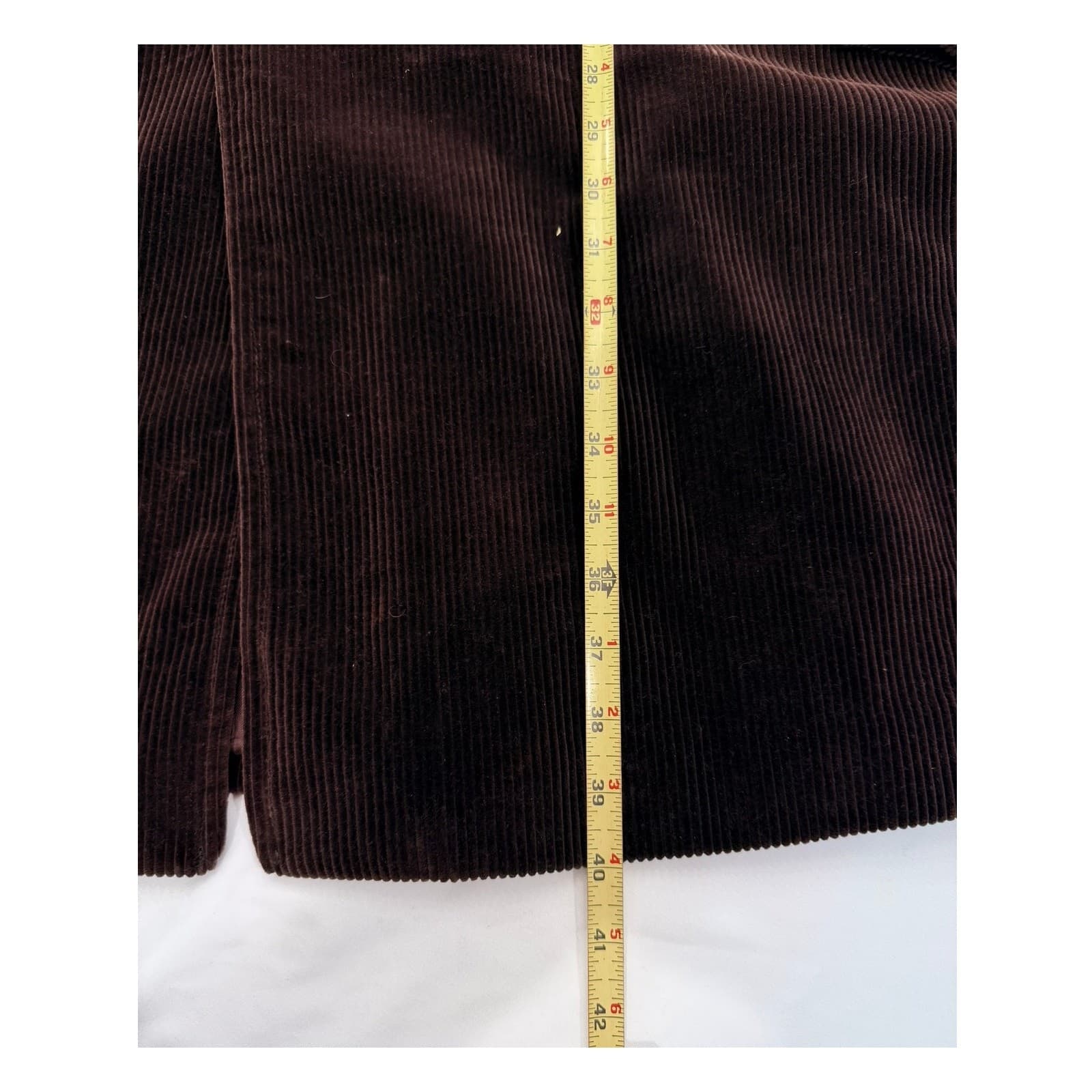 Vintage Massimo Dutti Brown Corduroy Car Coat Topcoat Mens 42 EU52 Cotton Jacket - Thumbnail 10