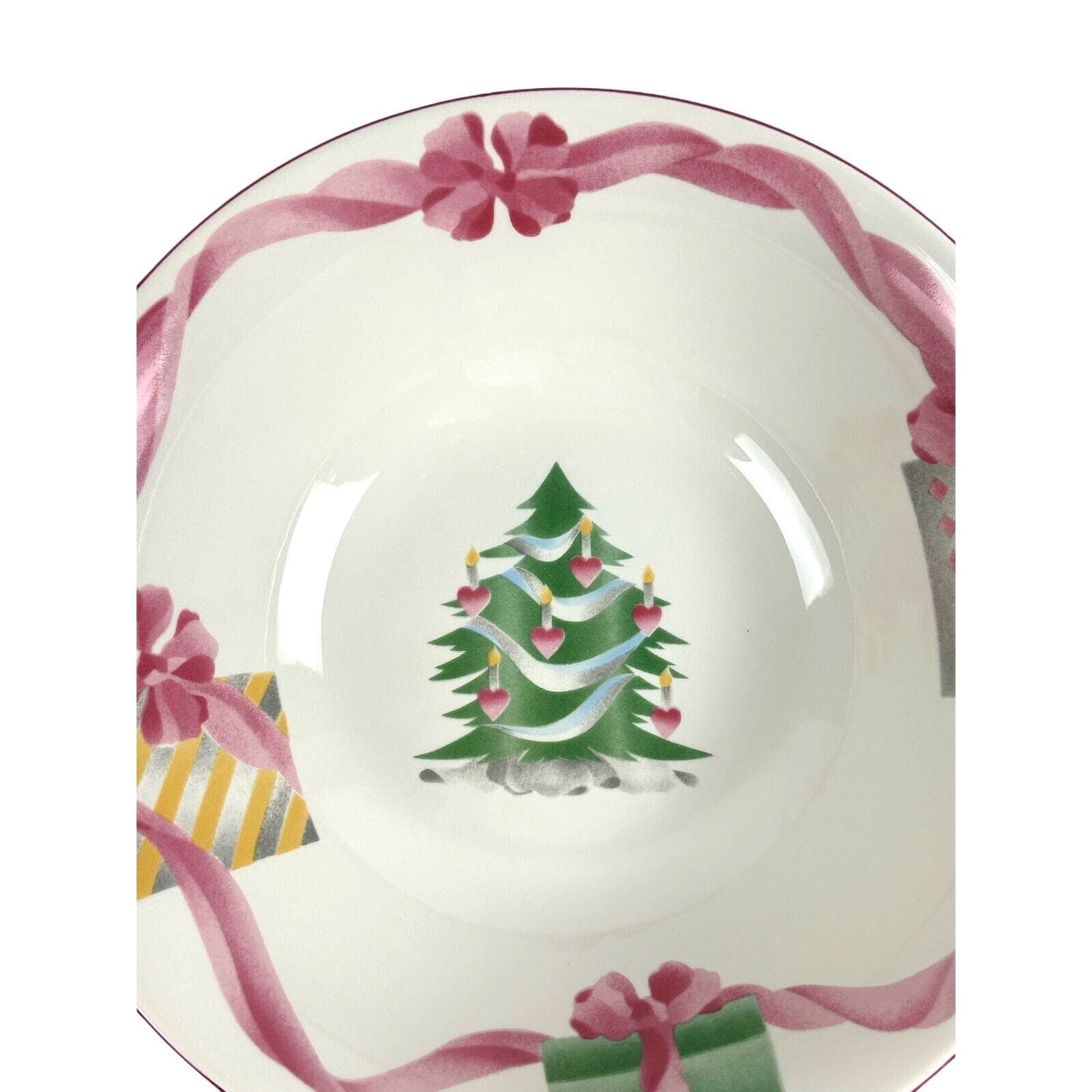 Sango Home for Christmas 1992 Indonesia Black Mark #4829 Serving Bowl-9.25" - Thumbnail 6