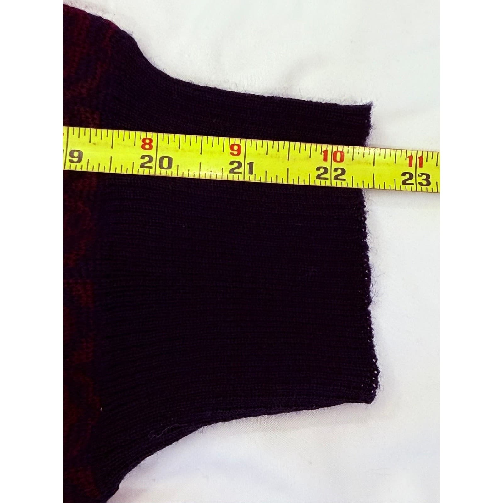 Vintage Neiman Marcus 100% Virgin Wool Sweater Mens XL Purple Geometric Uruguay - Thumbnail 8