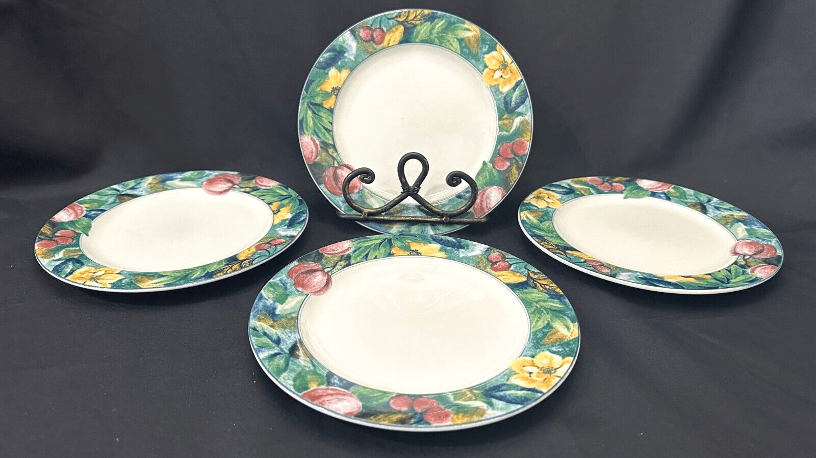 Mikasa Ultima+ "Fruit Collage" Salad Plates-Set of 4 - Thumbnail 2