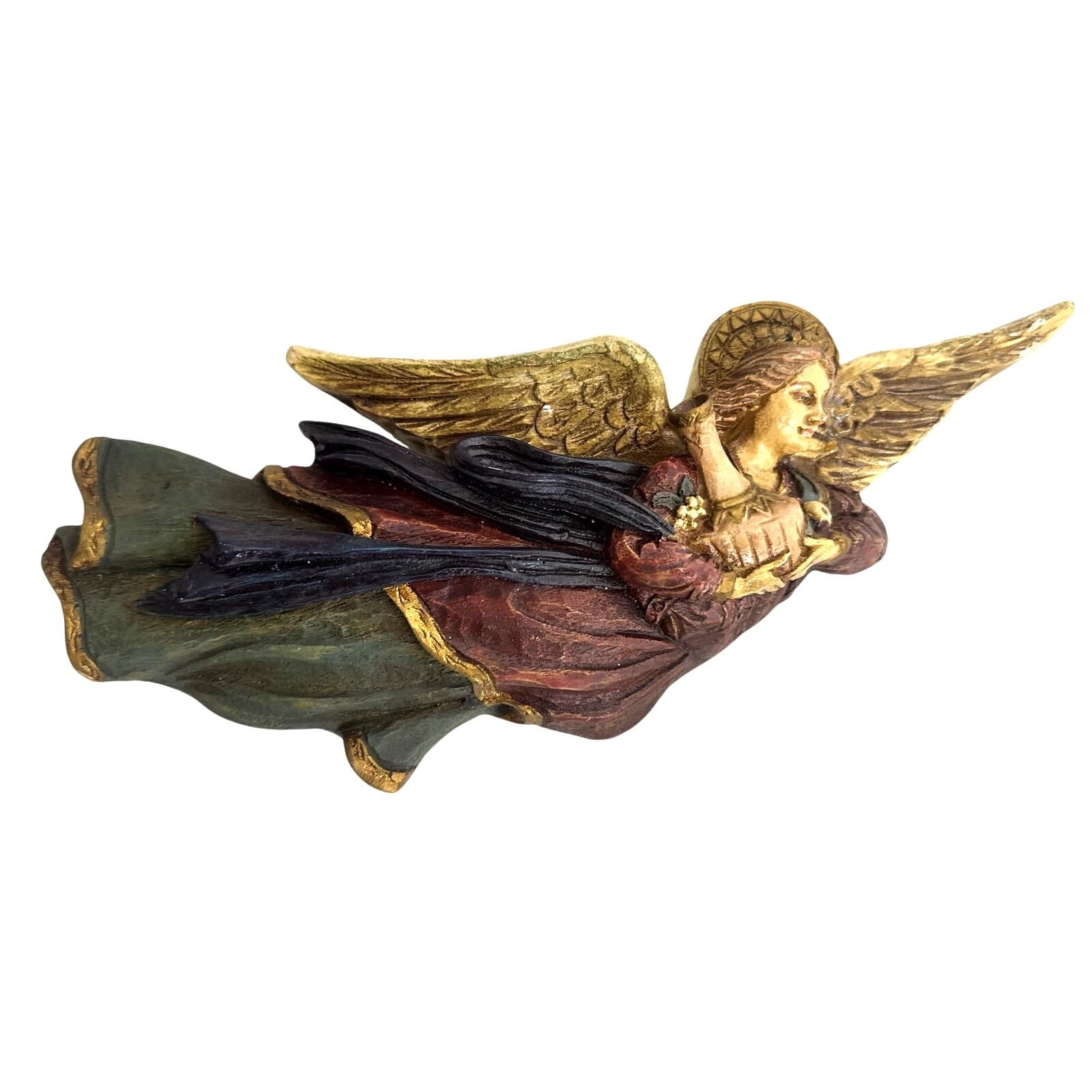 Vintage Holiday Hand Painted Angels 3-D Wall Plaques-Set of 2 - Thumbnail 2