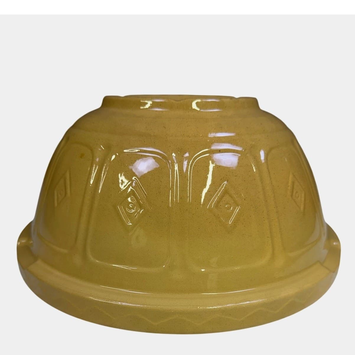 Mason Cash & Co Vintage Church Gresley England 11" Cane Pottery #12 Mixing Bowl - Thumbnail 7
