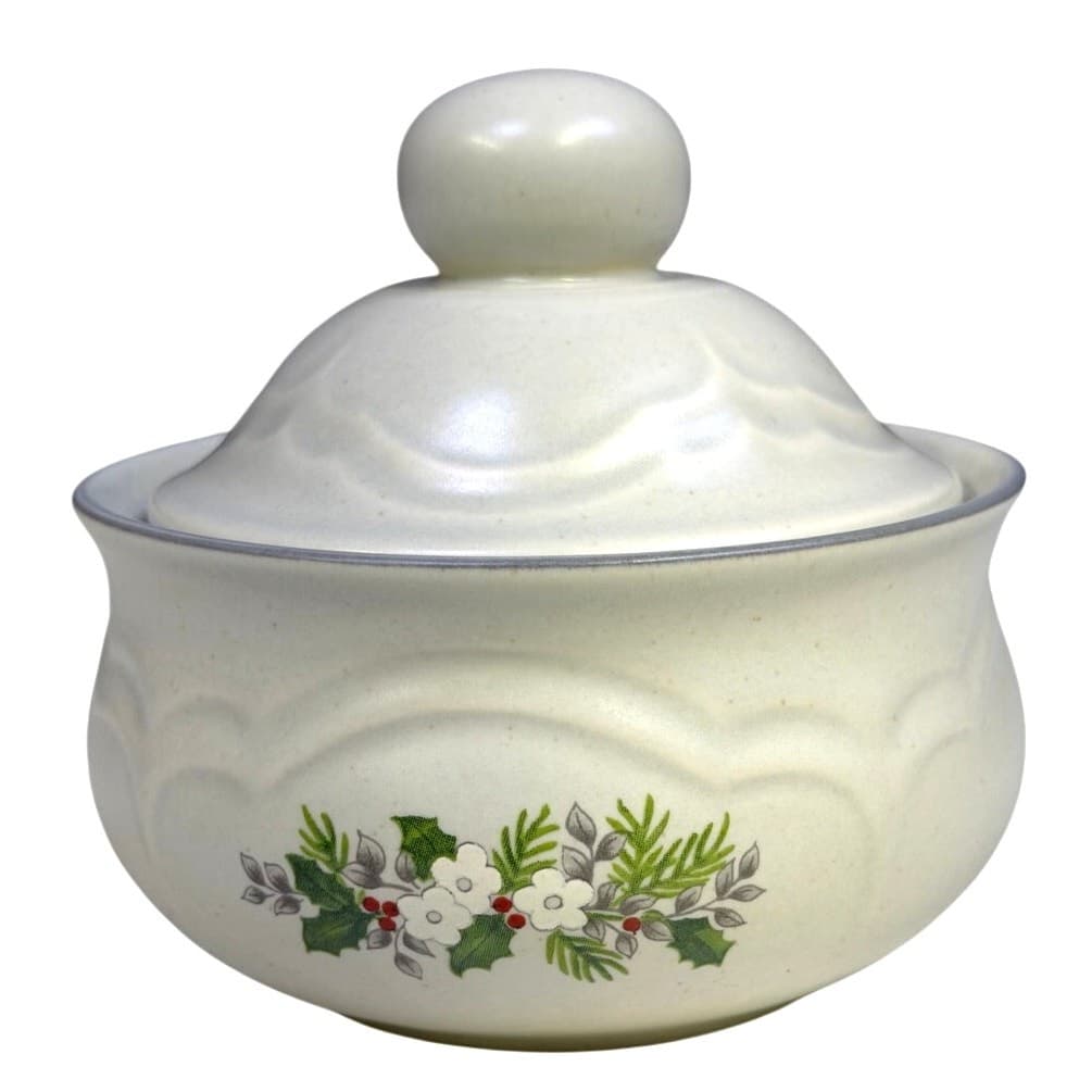 Pfaltzgraff Retired 1984-1993 'Christmas Heirloom' Sugar Bowl, Creamer, Shaker - Thumbnail 3