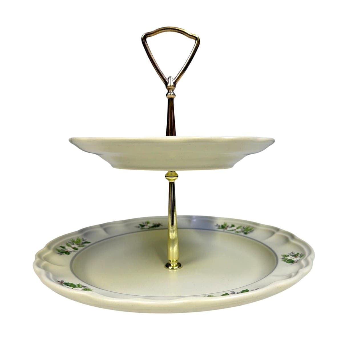 Pfaltzgraff Retired 1984-1993 'Christmas Heirloom' Two Tiered Serving Tray - Thumbnail 5