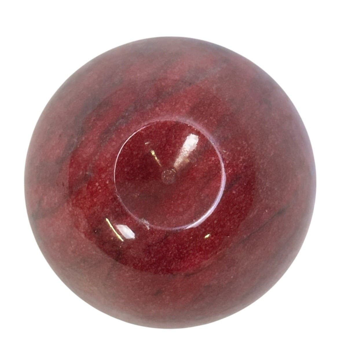 Red Apple Heavy Marble Stone 3" Paperweight - Thumbnail 4