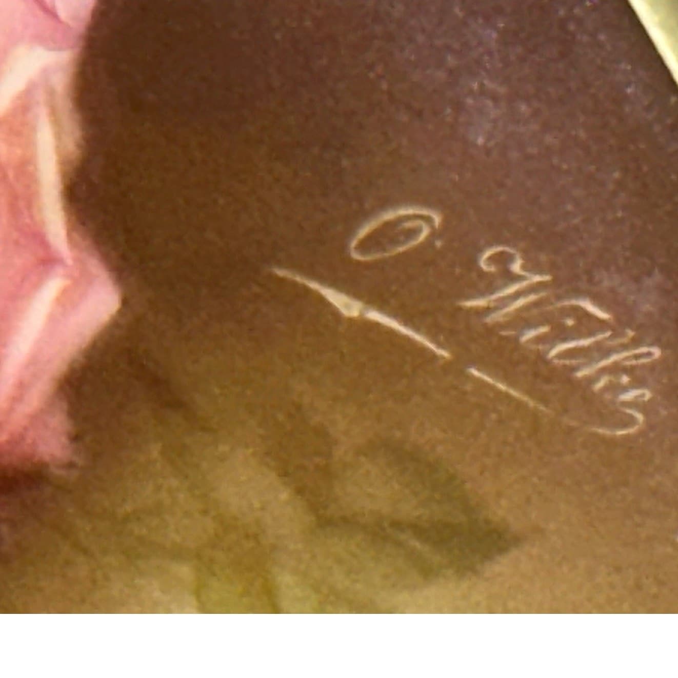 Thomas Sevres Bavaria 'Marechal Neil Rose' Hand Painted Signed 8.5" Plate - Thumbnail 4