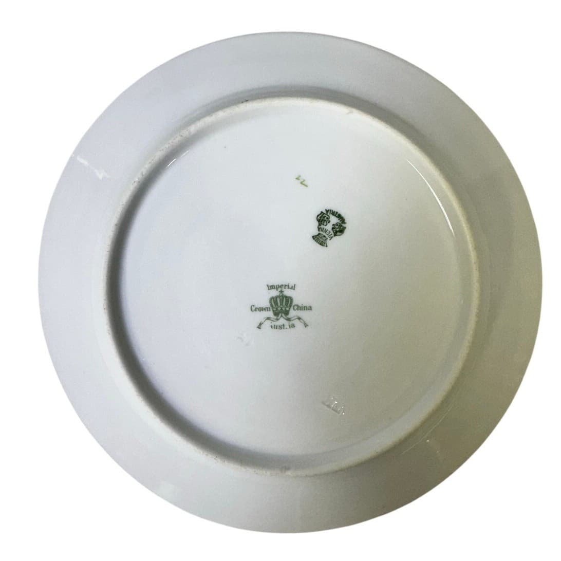 Imperial Crown China Austria Rare Antique IMQ13 Salad Plates 8.25" Set of 5 - Thumbnail 6