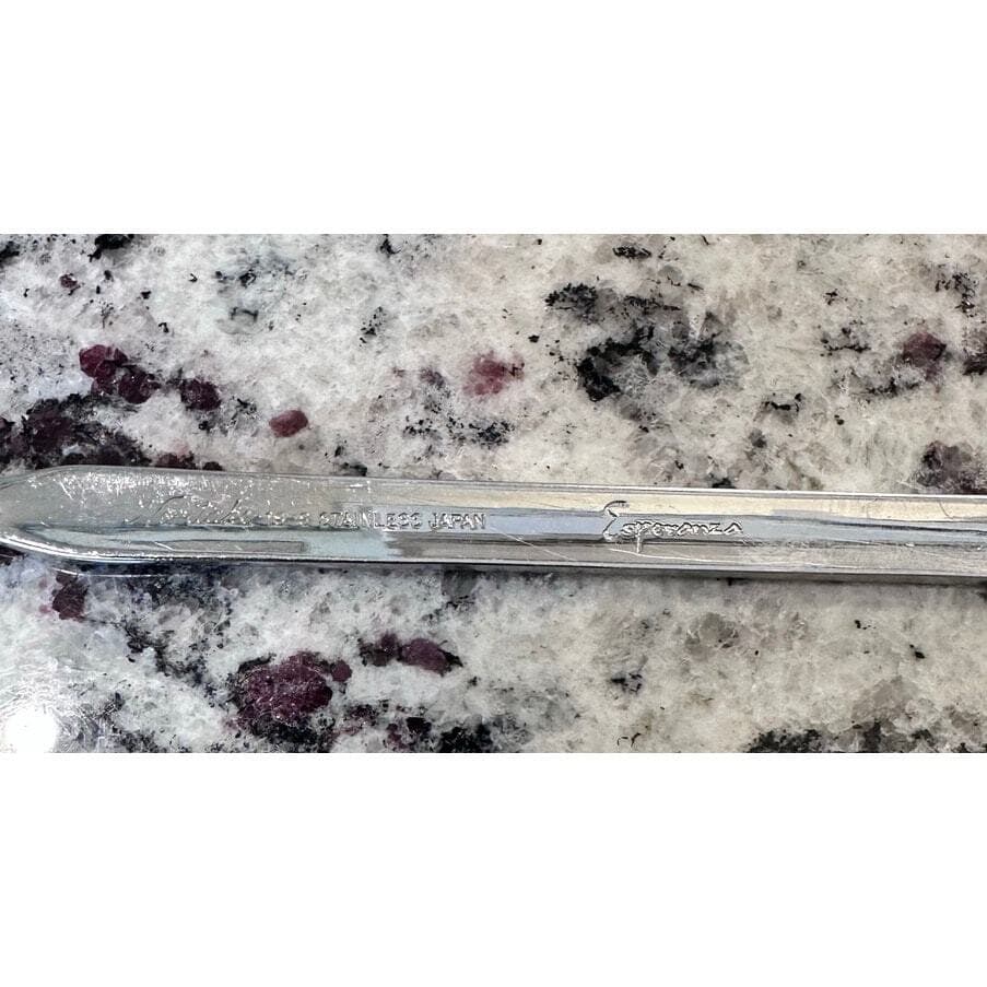 Noritake Gold Esperanza Stainless-Vintage Japan-Retired Rare Iced Tea Spoon - Thumbnail 3
