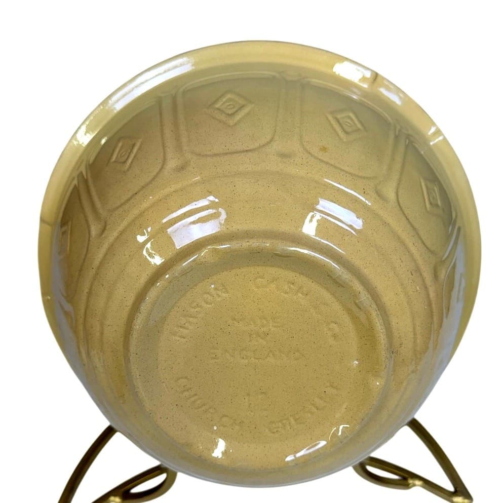 Mason Cash & Co Vintage Church Gresley England 11" Cane Pottery #12 Mixing Bowl - Thumbnail 5