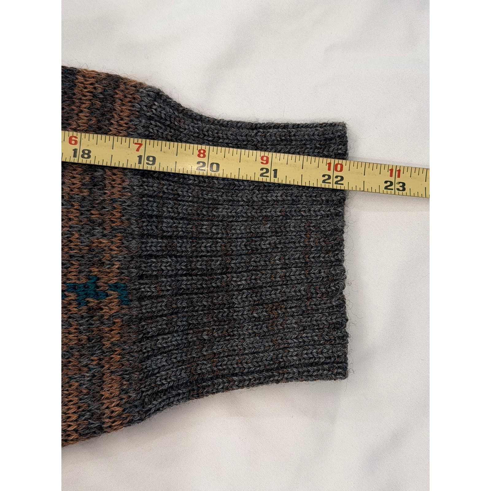 Vintage Neiman Marcus 100% Virgin Wool Cardigan Men's L Brown Plaid Uruguay - Thumbnail 7