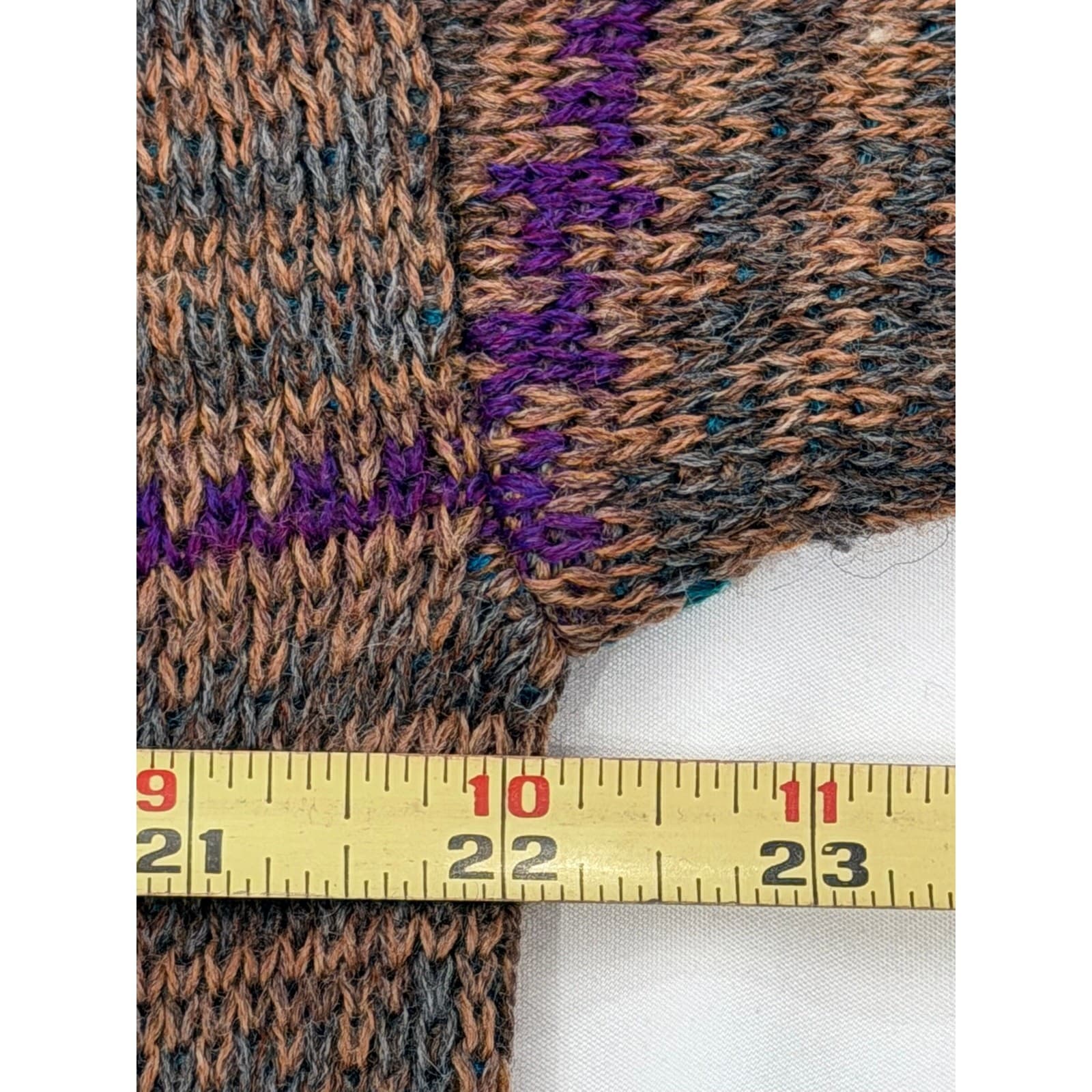 Vintage Neiman Marcus 100% Virgin Wool Cardigan Men's L Brown Plaid Uruguay - Thumbnail 6
