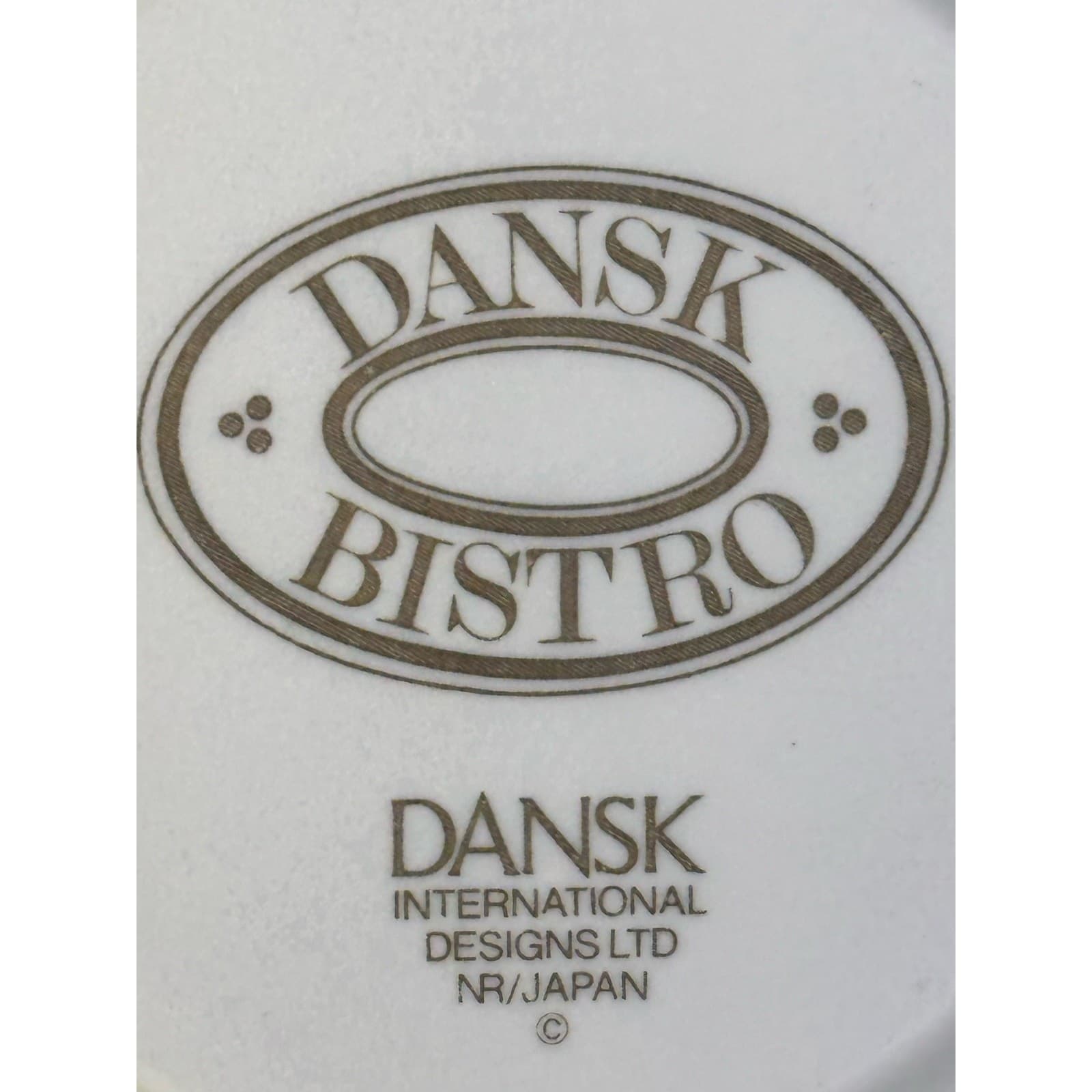 Dansk Bistro Bisserup White 1981-2002 Retired Japan 8" Flat Cup/Saucer-Set of 2 - Thumbnail 5