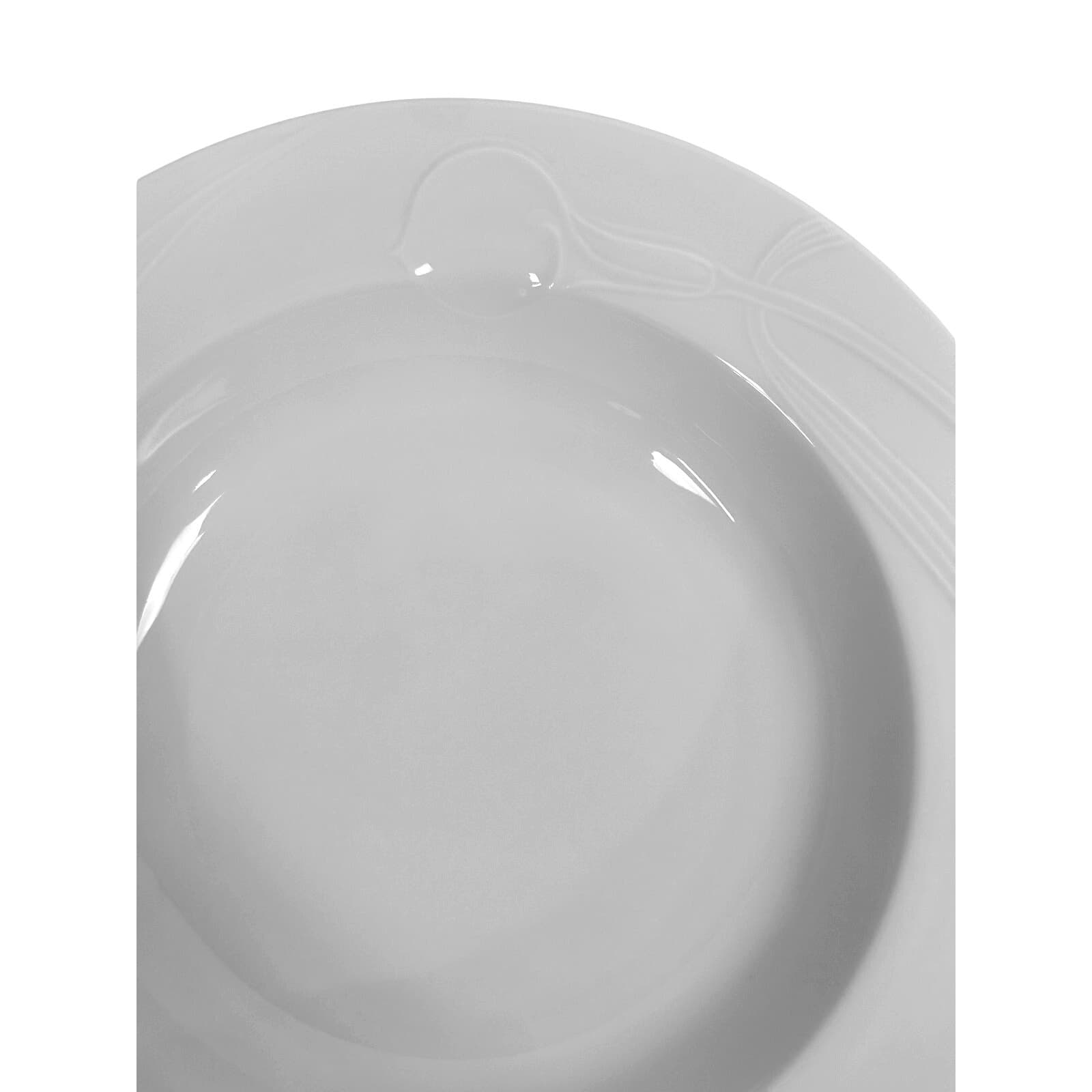 Mikasa Classic Flair White Retired 1984-2007 Japan 9 1/8" Wide Rim Soup Bowl(s) - Thumbnail 4