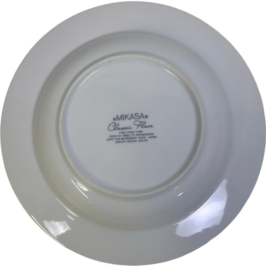 Mikasa Classic Flair White Retired 1984-2007 Japan 9 1/8" Wide Rim Soup Bowl(s) - Thumbnail 5