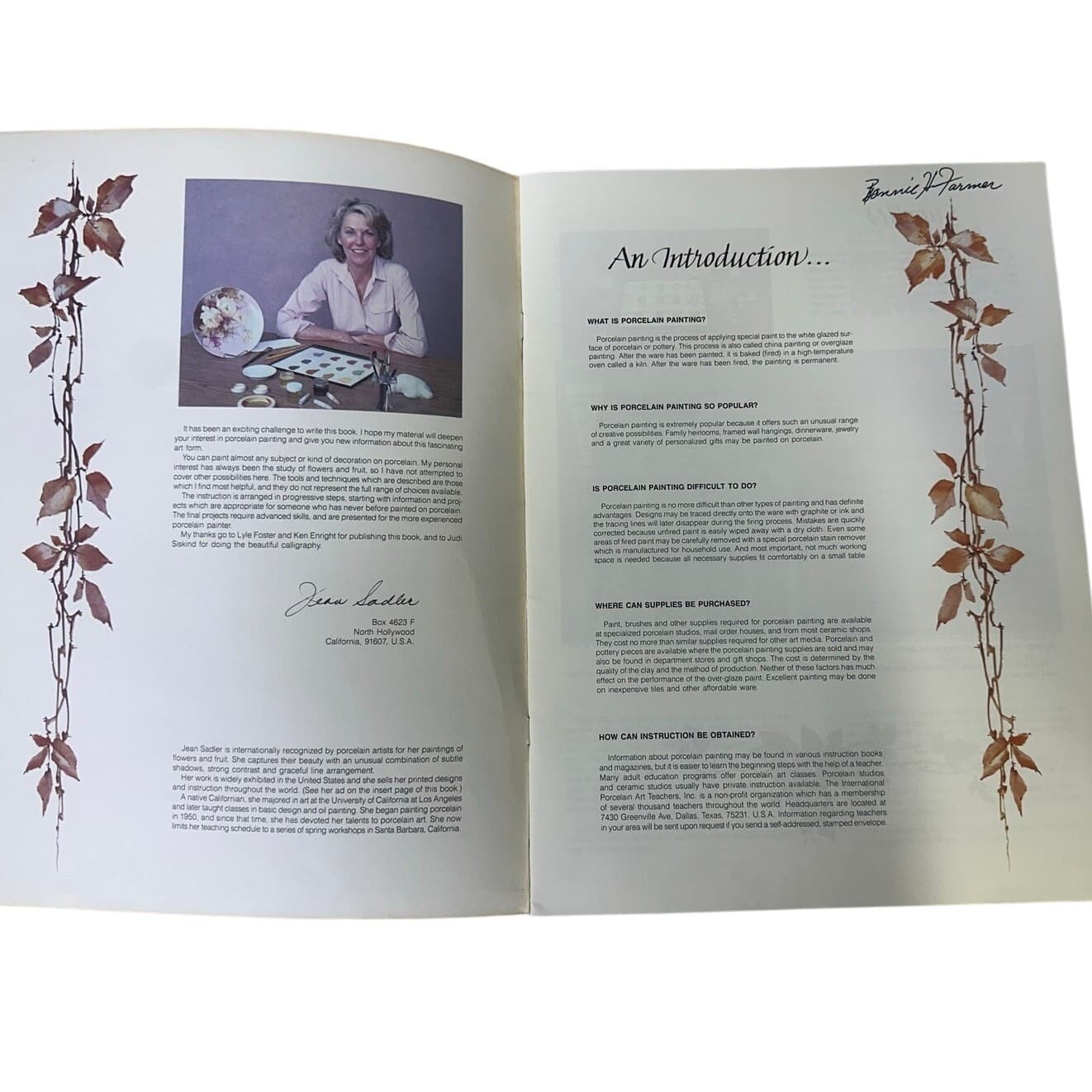 'Porcelain Painting' with Jean Sadler # 203 Softcover Art Instruction Guide - Thumbnail 2
