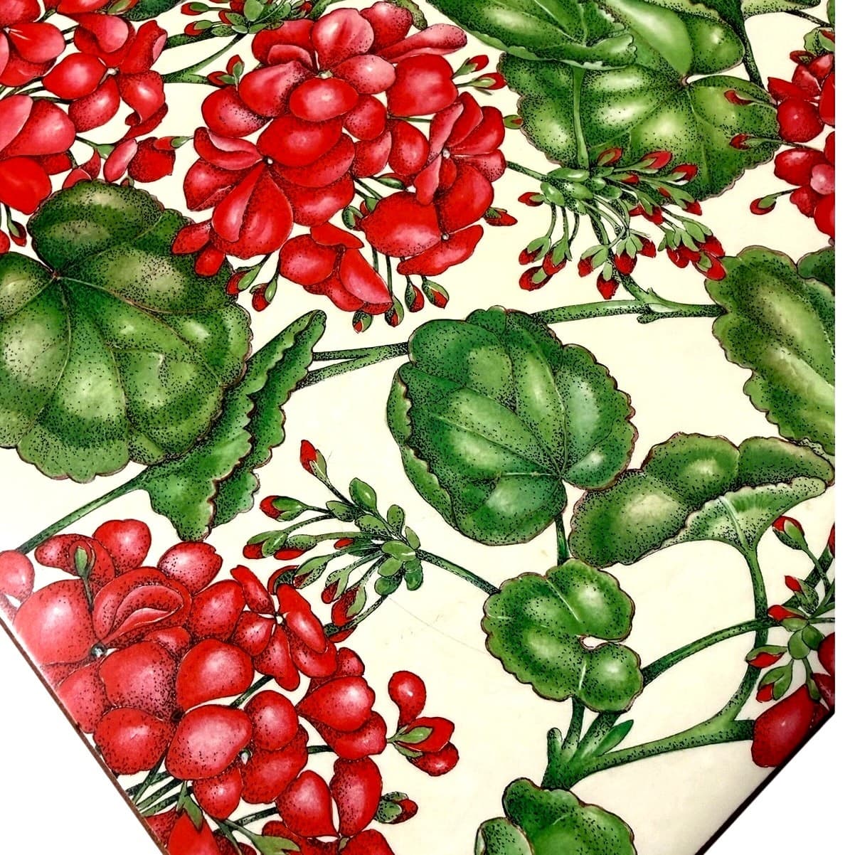 Pimpernel England Cork Back Geraniums (4) 15.75x11.75 Placemats & (4) Coasters - Thumbnail 8