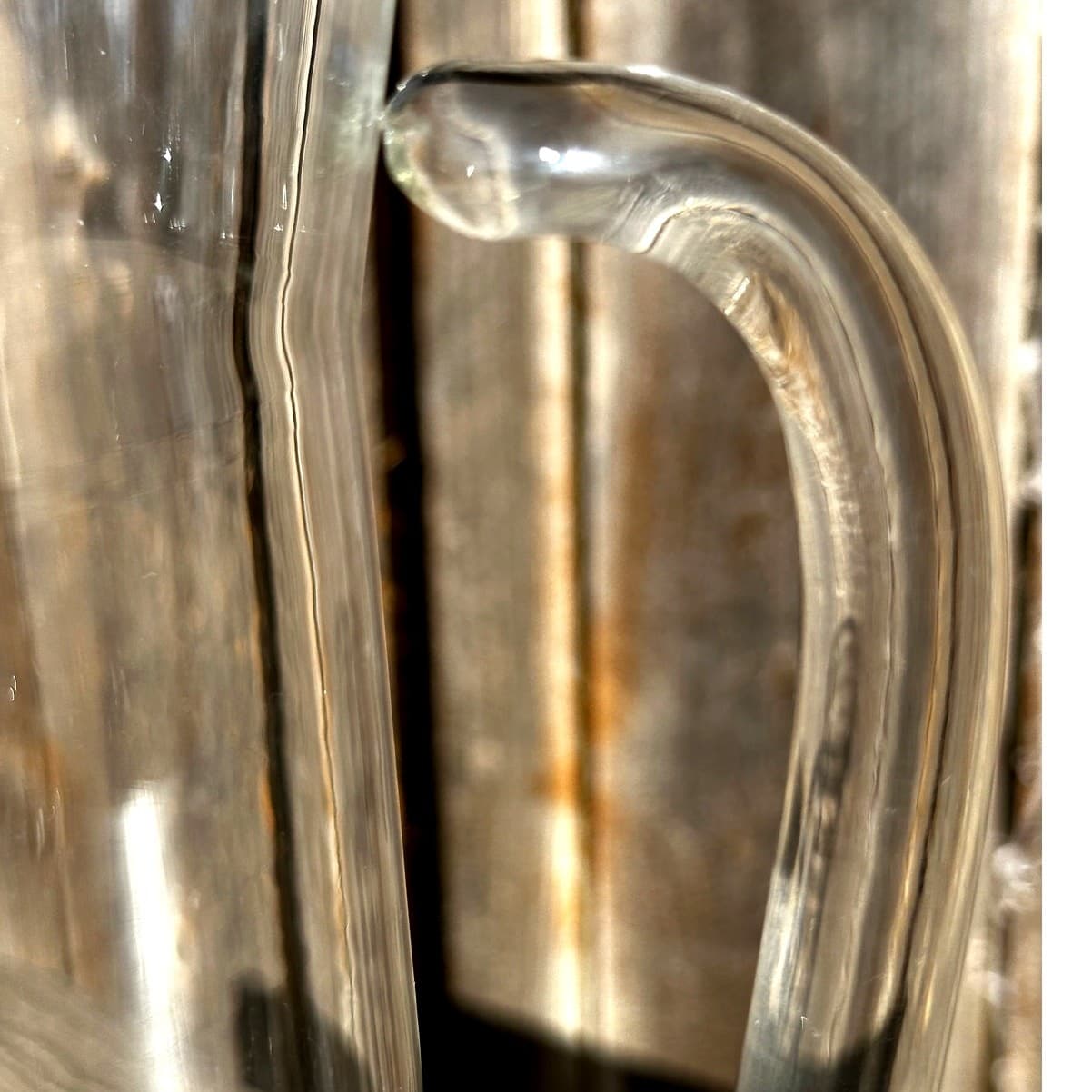 Modern 12" Art Glass Martini Pitcher Embellished with American Eagle Medallion - Thumbnail 7