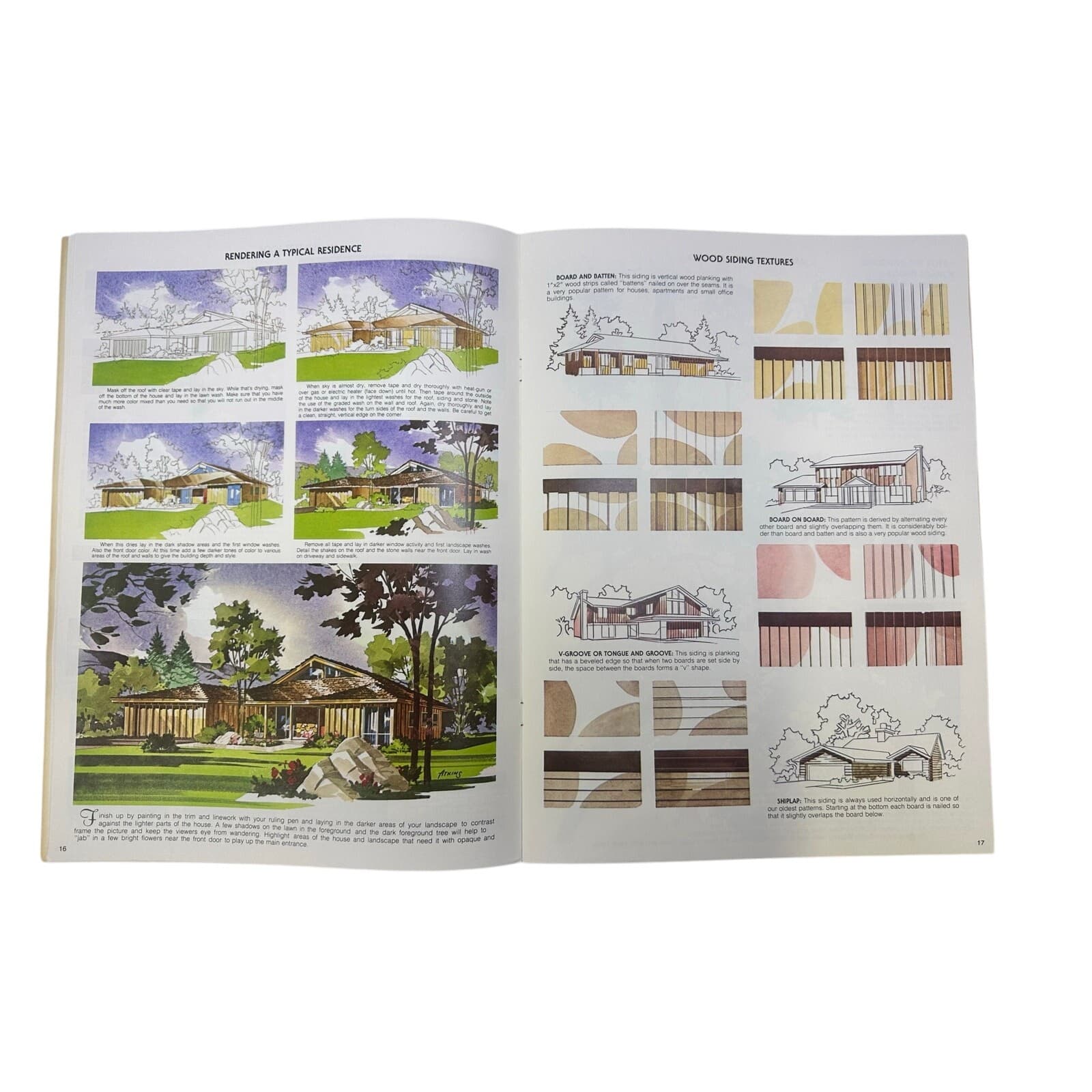 The Watercolor Technique of Architectural Rendering Bernard Atkins Softcover Art - Thumbnail 3