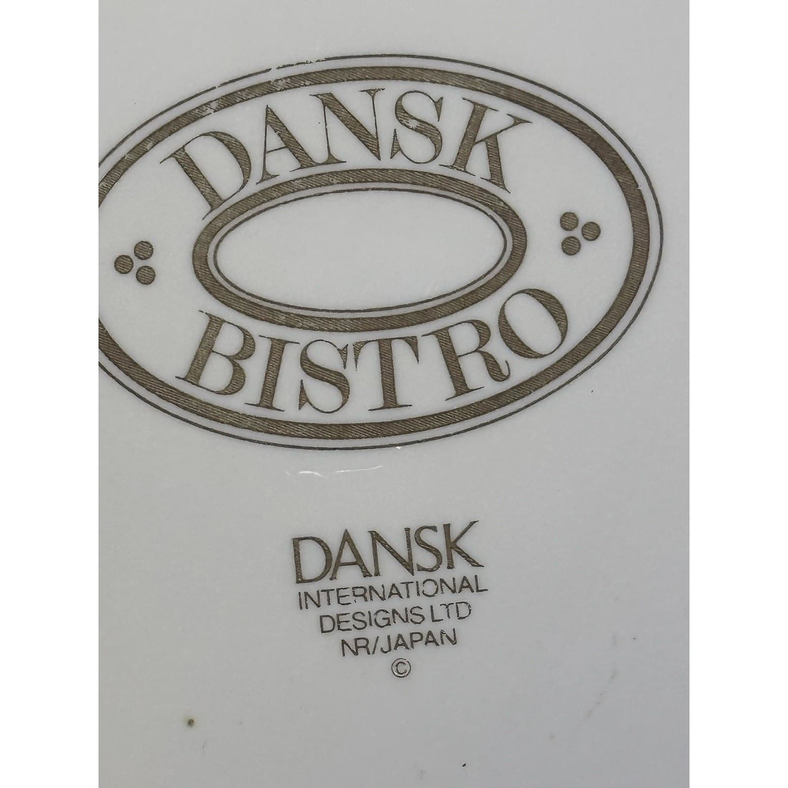 Dansk Bistro Bisserup White 1981-2002 Retired Japan 8" Flat Cup/Saucer-Set of 2 - Thumbnail 6