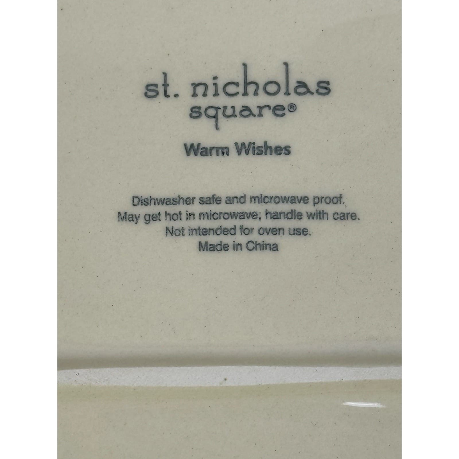 St. Nicholas Square 'Warm Wishes' 9.25" Stoneware Snowman Salad Plate-Excellent - Thumbnail 8