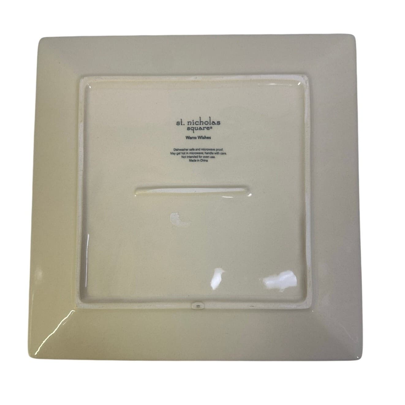 St. Nicholas Square 'Warm Wishes' 9.25" Stoneware Snowman Salad Plate-Excellent - Thumbnail 7