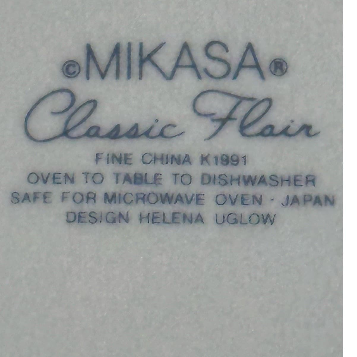 Mikasa Classic Flair White Retired 1984-2007 Japan 12" Round Chop Plate/Platter - Thumbnail 5