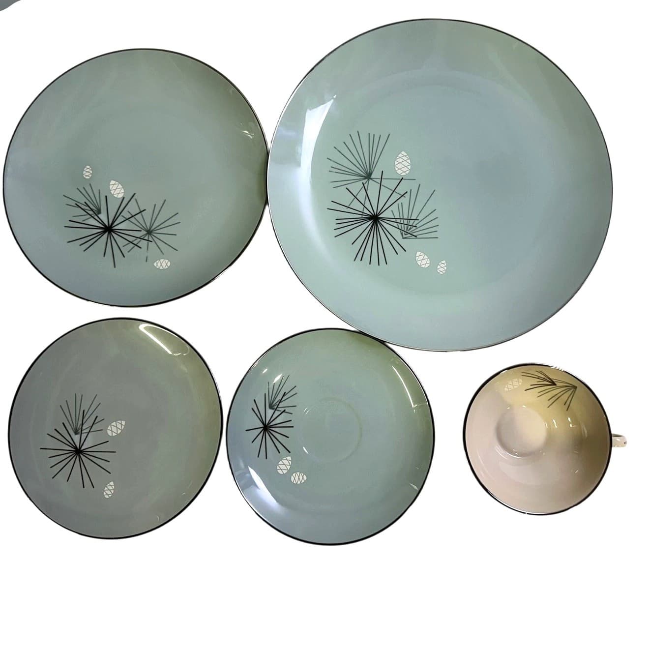 Franciscan Masterpiece Extremely Rare 'Silver Pine' 8-Five PC Place Settings - Thumbnail 13