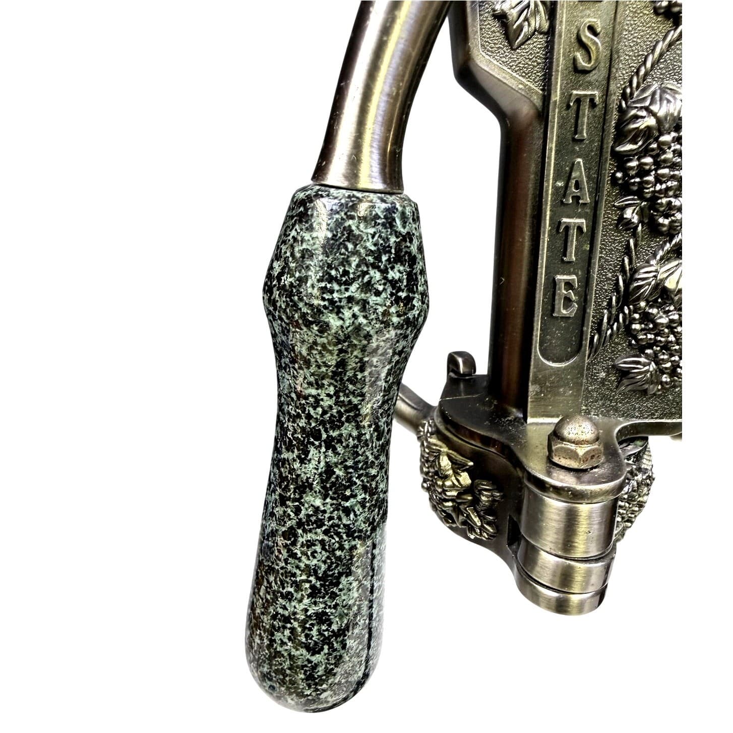 Rogar Estate Wine Opener Lever Corkscrew w/ Granite Base – Grape Design Bar Tool - Thumbnail 7