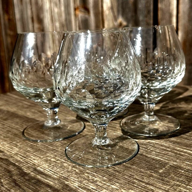 Svend Jensen Retired 'Empress Clear' Brandy Glasses-Elegant-Exquisite-Set of 4 - Thumbnail 10