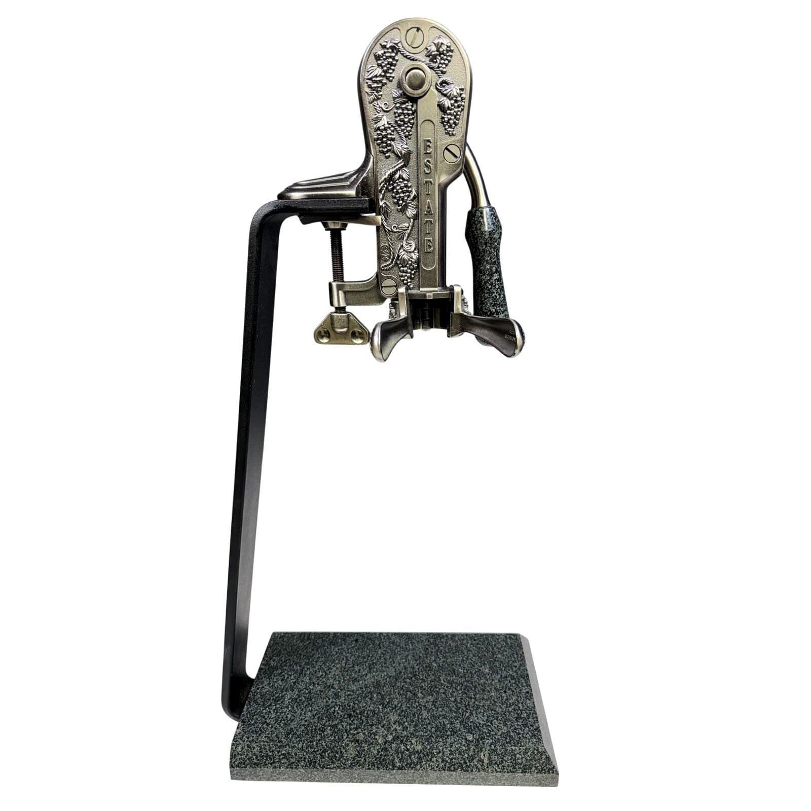 Rogar Estate Wine Opener Lever Corkscrew w/ Granite Base – Grape Design Bar Tool - Thumbnail 8