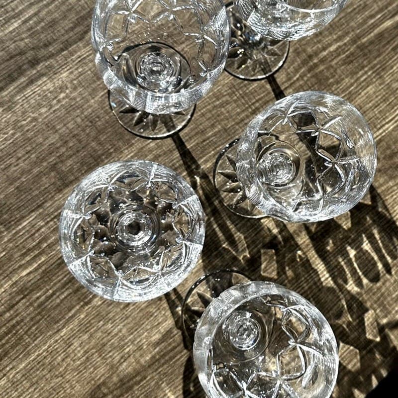 Galway Irish Crystal Retired 'Kings Court' 7" Wine Glasses-Set of 5 - Thumbnail 9