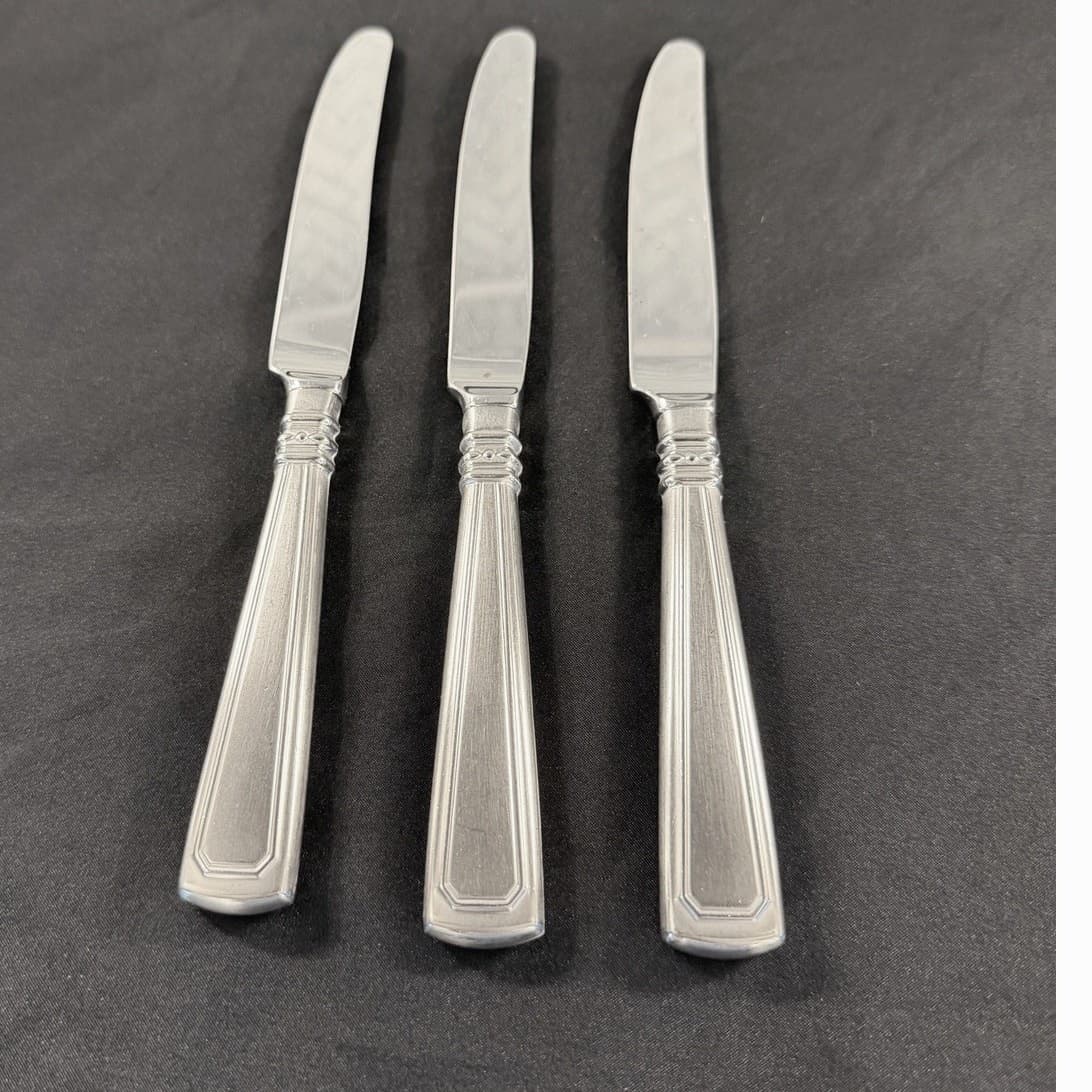 Longaberger 2002-2018 Woven Traditions Stainless Dinner Knives Retired-Set of 3 - Thumbnail 4