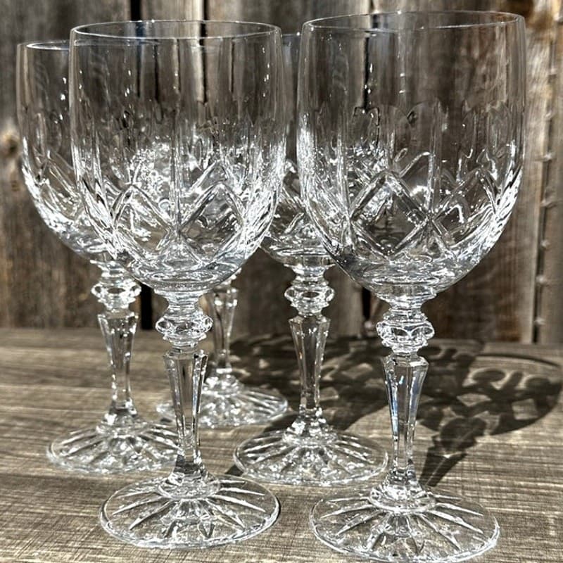 Galway Irish Crystal Retired 'Kings Court' 7" Wine Glasses-Set of 5 - Thumbnail 7