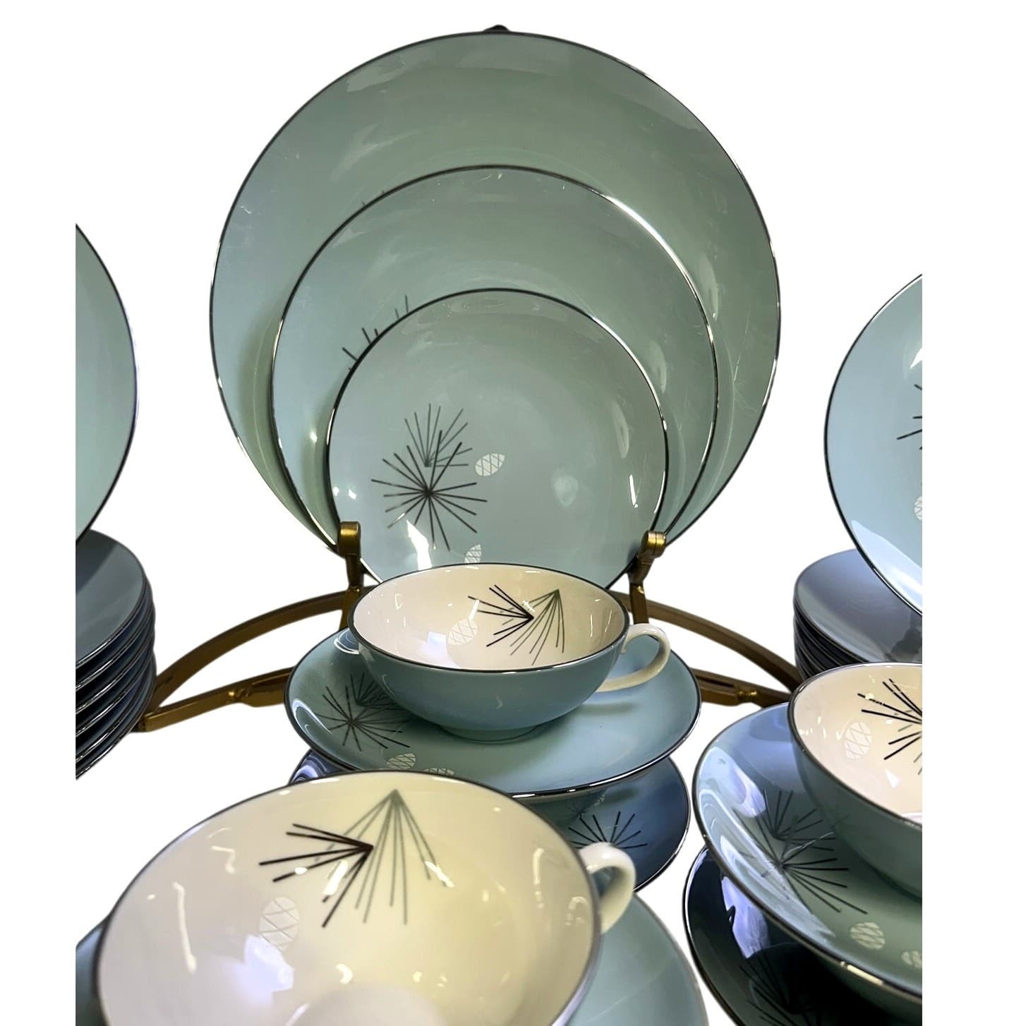 Franciscan Masterpiece Extremely Rare 'Silver Pine' 8-Five PC Place Settings - Thumbnail 2