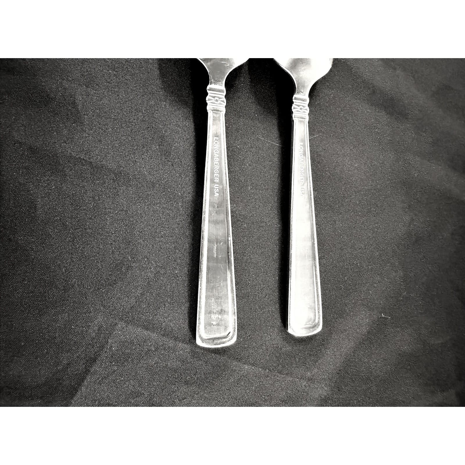 Longaberger 2002-2018 'Woven Traditions' Stainless Soup Spoons Retired-Set of 2 - Thumbnail 5