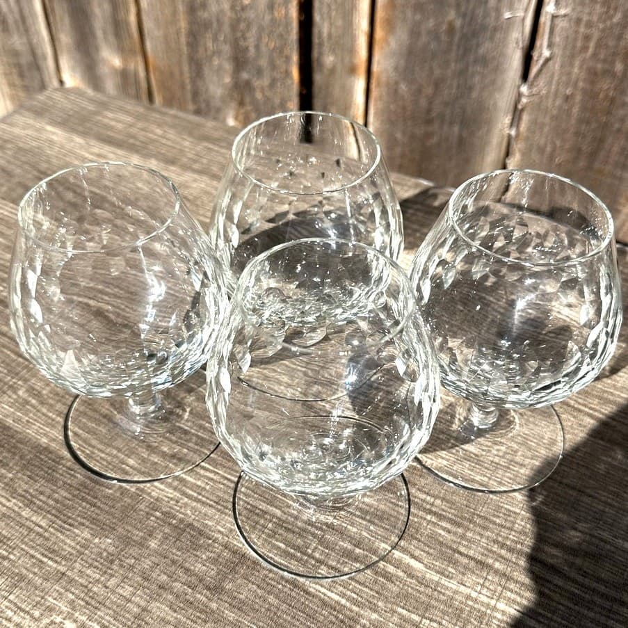Svend Jensen Retired 'Empress Clear' Brandy Glasses-Elegant-Exquisite-Set of 4 - Thumbnail 8