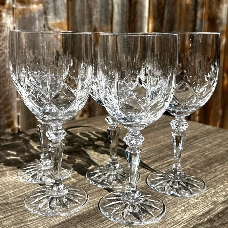 Galway Irish Crystal Retired 'Kings Court' 7" Wine Glasses-Set of 5 - Thumbnail 5