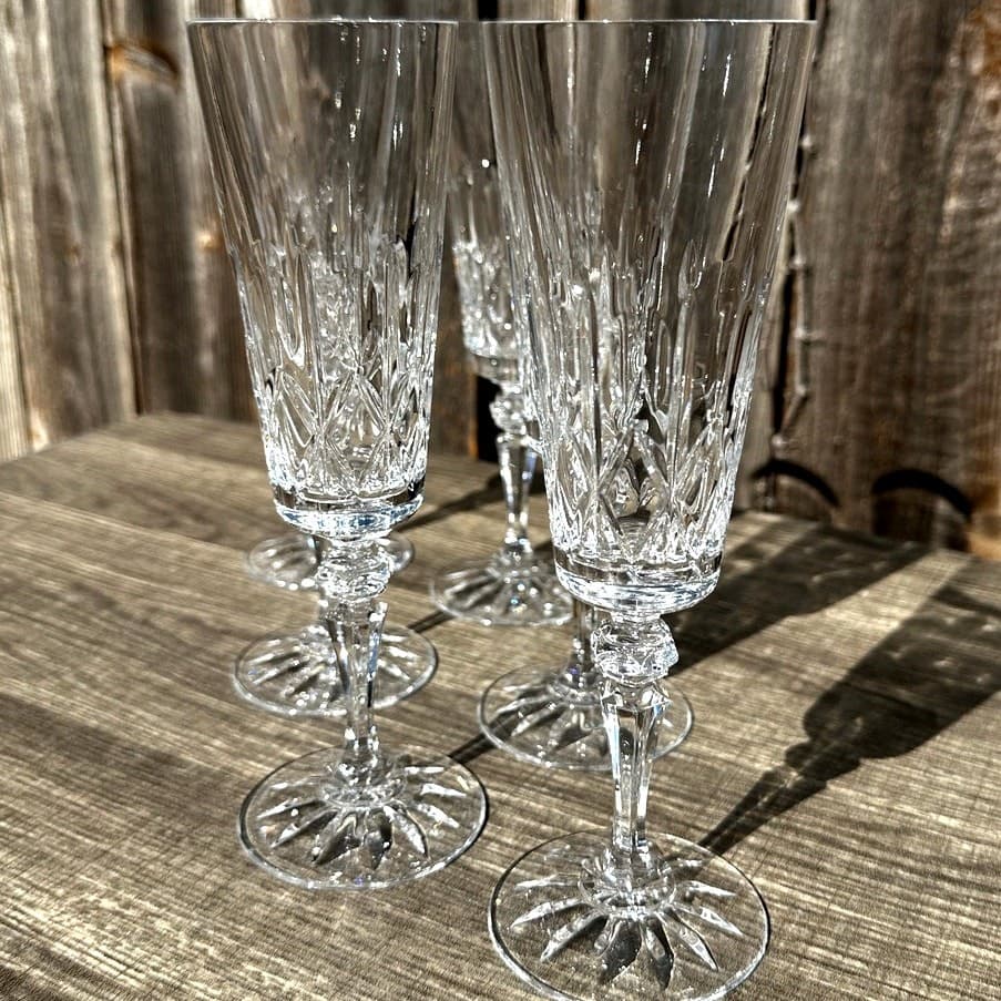 Galway Irish Crystal Retired 'Kings Court' 8.25" Champagne Flutes-Set of 6 - Thumbnail 8
