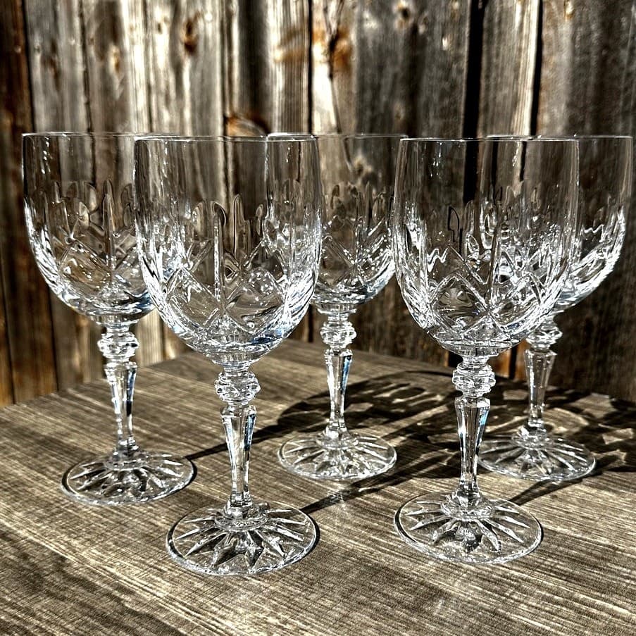 Galway Irish Crystal Retired 'Kings Court' 7" Wine Glasses-Set of 5 - Thumbnail 3